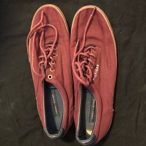 Burgundy Tommy Hilfiger Men Shoes